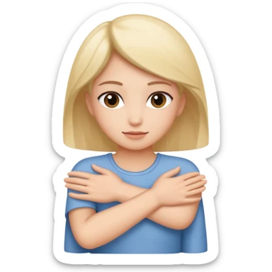 Hand on placed on somebody else’s shoulder to support  sticker