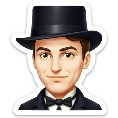 Detective with a tophat sticker