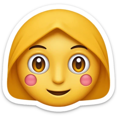 Uzun kumral saçlı emoji sticker
