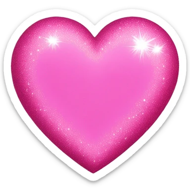 pink sparkly heart  sticker