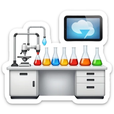 laboratorium jas sticker