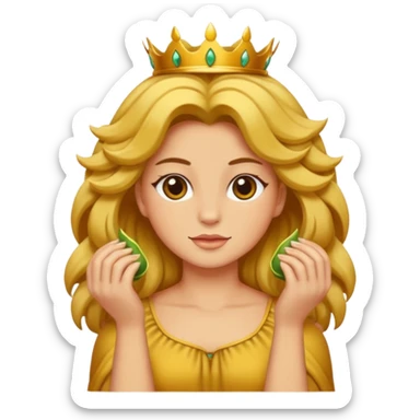 Gata masajeando el pelo de un león sticker