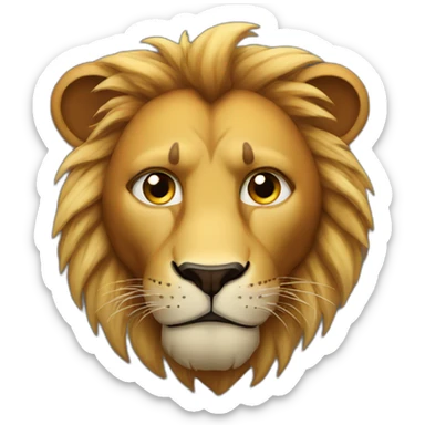 Lion with a scar on eye sticker