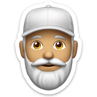 Viejo con barba y gorra de beisbol sticker