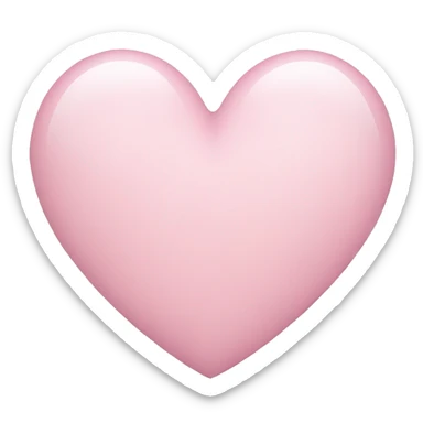 Big Light Pink heart sticker