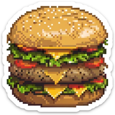 cheeseburger classic look sticker