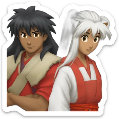 Inuyasha and Kagone sticker