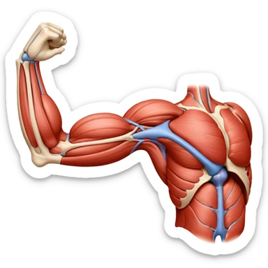 Elbow muscle anatomy sticker