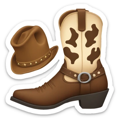 Cowboy boots sticker
