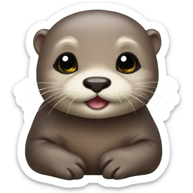 baby otter sticker