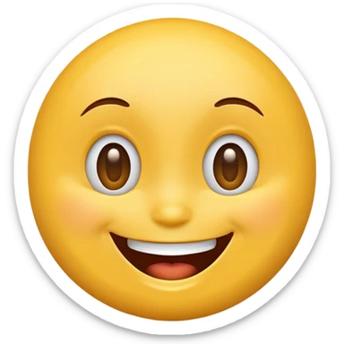 classic happy face with joyful expression sticker