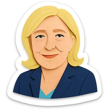 portrait of Marine Le Pen sticker
