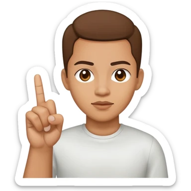 somebody sticking up the middle finger lightskin  sticker