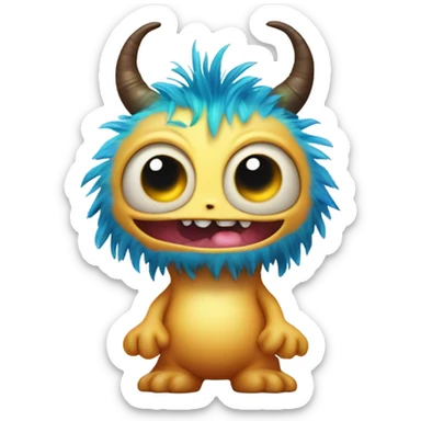 kind funny baby monster sticker
