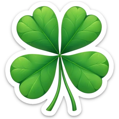 Lucky four leaf  sticker