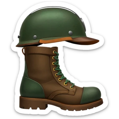 Military boots helmet criss sticker