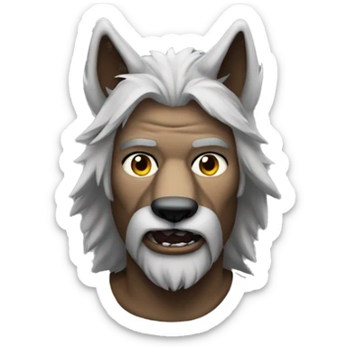 Alpha wolf man sticker