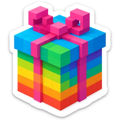 Rainbow gift sticker