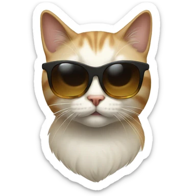 Cat with sunglasses sticker