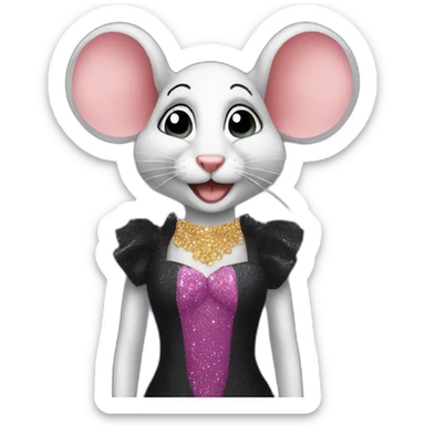 Mouse as a Drag Queen sticker
