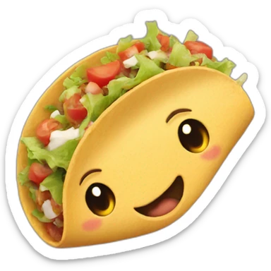 Happy taco sticker