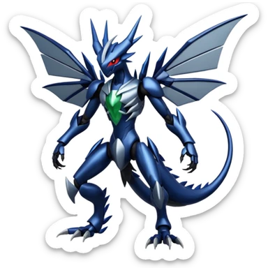 Scizor-Scyther-Darkrai-Kyurem-fusion, full body sticker