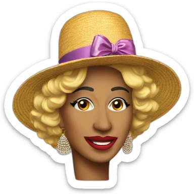 celia cruz with hat sticker
