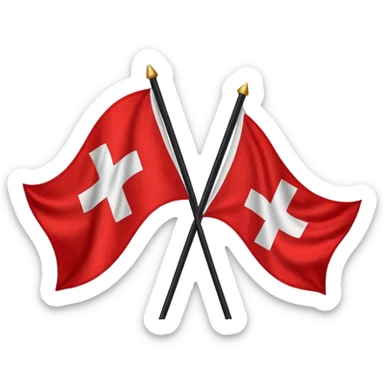 german switzerland flags sticker