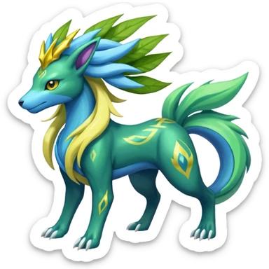 Manectric-Suicune-Virizion-Zygarde-fusion-hybrid-creature  sticker