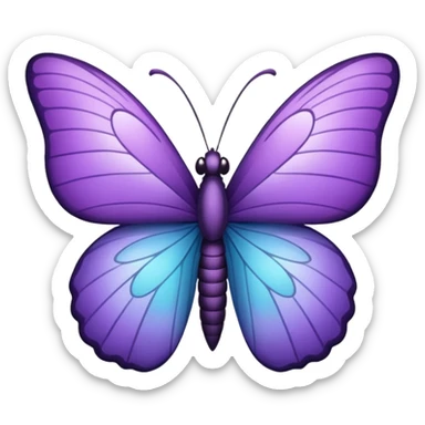 Emoji de mariposa lila sticker