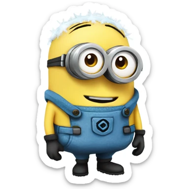 freezing minion sticker