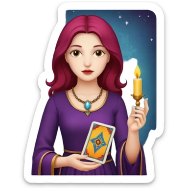 modern woman has tarot card sticker