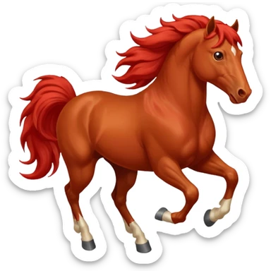 red horse 2026 year agressive running happiness and money follows sticker
