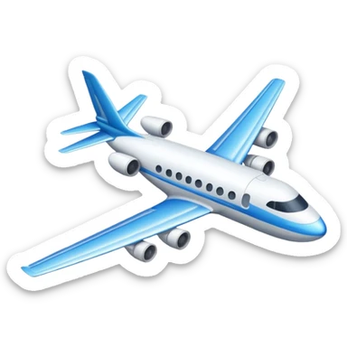 plane in the sky sticker