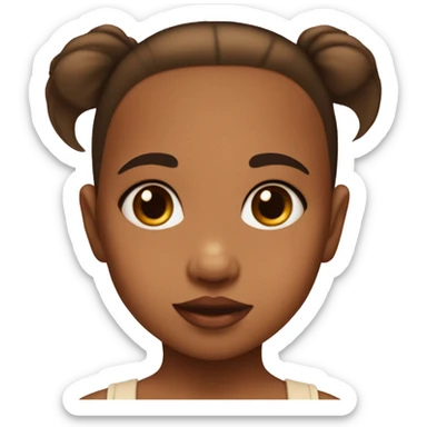 tan baby girl with hazel eyes and thick eyebrows sticker