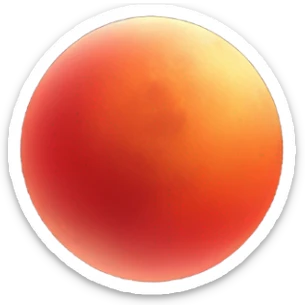Red moon sticker
