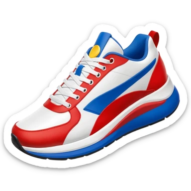 fast shoes, red and white. Sonic hedgehog sneakers sticker