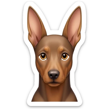 Fawn Doberman with relaxed ears sticker