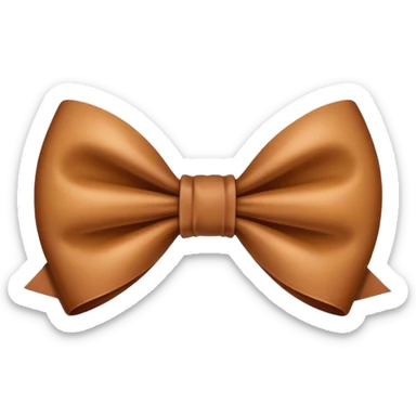 Brown bow sticker