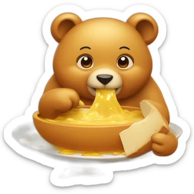 Ours qui mange du miel sticker