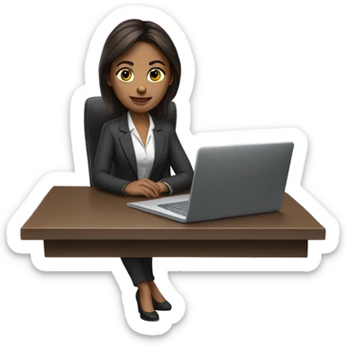Brunette woman in Human Resources sticker