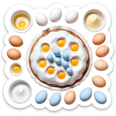 aethetic baking ingredients sticker