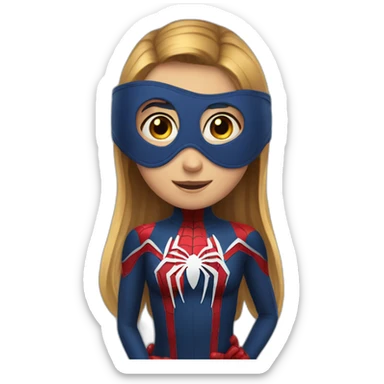 spidrman help girl sticker