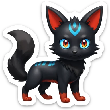 Shiny Litten-Umbreon-Hybrid (full body) sticker