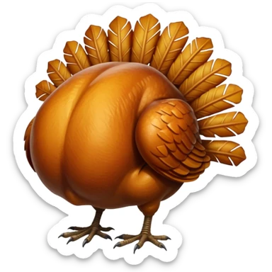 a headless turkey sticker