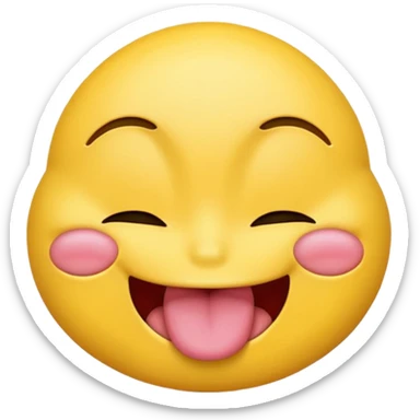 emoji with eyes closed tongue out and pinch emoji sticker