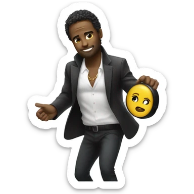 Persona que le gusta bailar con vinilo sticker