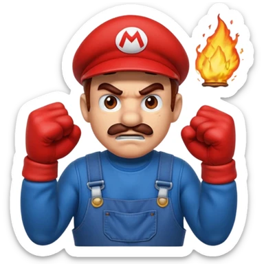 Mario angry sticker