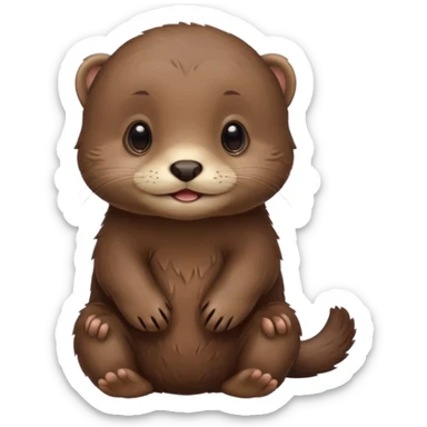 baby otter sticker