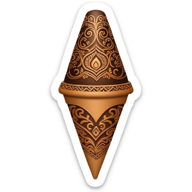 henna cone sticker